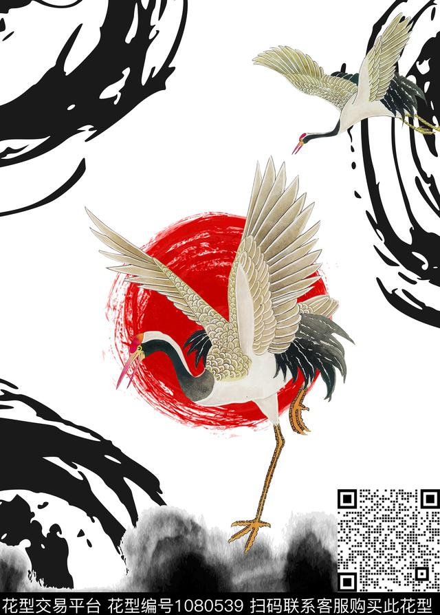 中国风创意水墨风数码印花华亿平台下载（图片编号: 1080539） - 瓦栏（Walan）