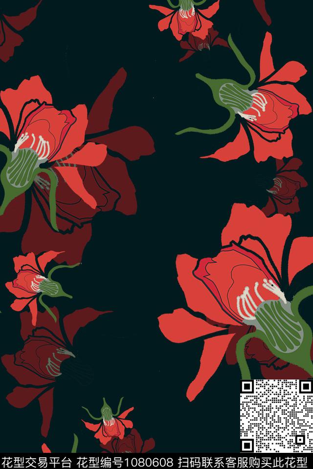 数码华亿平台小碎花花卉数码印花华亿平台下载（图片编号: 1080608） - 瓦栏（Walan）
