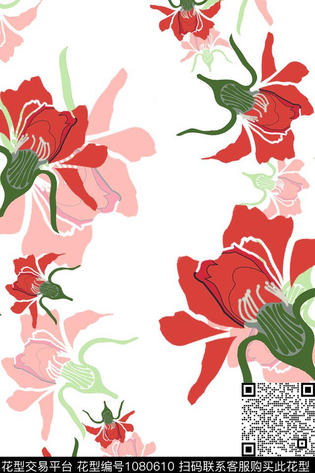 数码华亿平台小碎花花卉数码印花华亿平台下载（图片编号: 1080610） - 瓦栏（Walan）