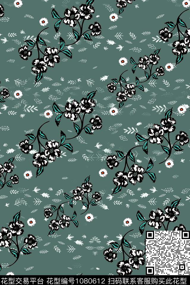 数码华亿平台小碎花花卉数码印花华亿平台下载（图片编号: 1080612） - 瓦栏（Walan）