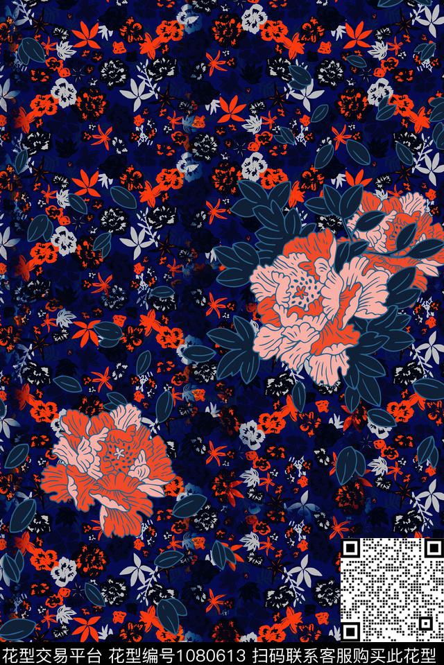 数码华亿平台小碎花花卉数码印花华亿平台下载（图片编号: 1080613） - 瓦栏（Walan）