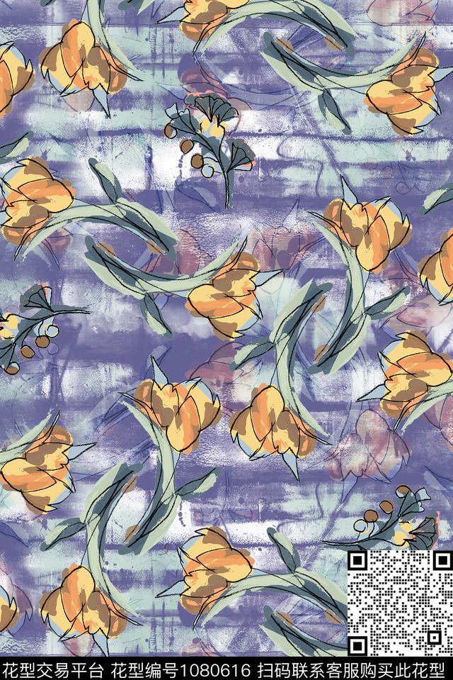 数码华亿平台小碎花花卉数码印花华亿平台下载（图片编号: 1080616） - 瓦栏（Walan）
