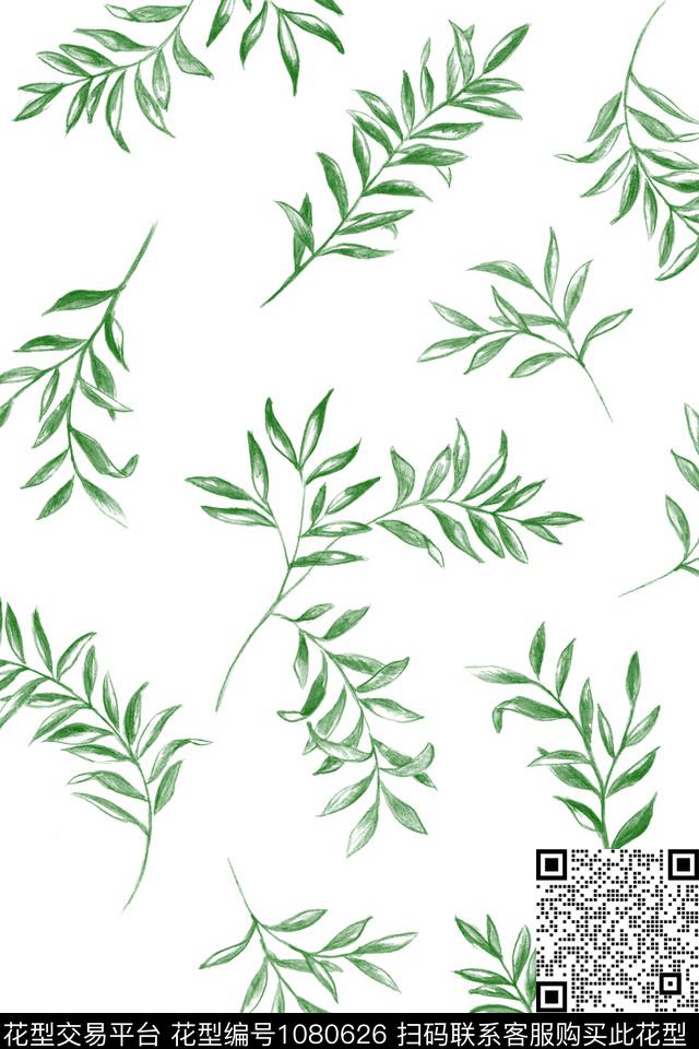 花卉清爽底花卉简约传统印花华亿平台下载（图片编号: 1080626） - 瓦栏（Walan）