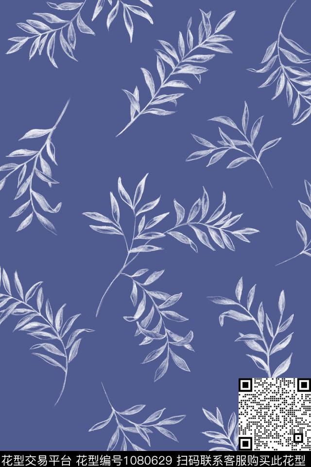 花卉清爽底花卉简约传统印花华亿平台下载（图片编号: 1080629） - 瓦栏（Walan）