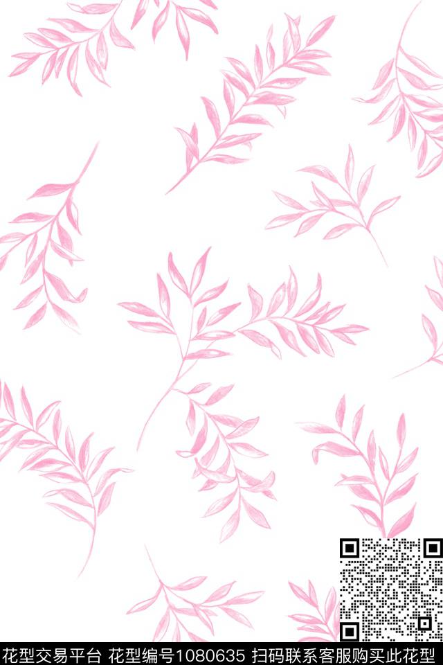 花卉清爽底花卉简约传统印花华亿平台下载（图片编号: 1080635） - 瓦栏（Walan）