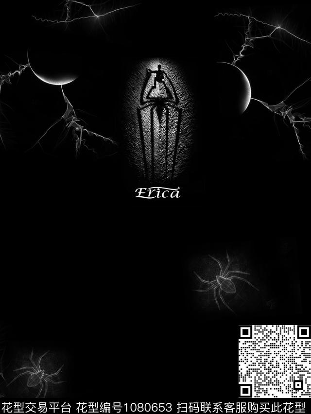 艺术蜘蛛创意传统印花华亿平台下载（图片编号: 1080653） - 瓦栏（Walan）