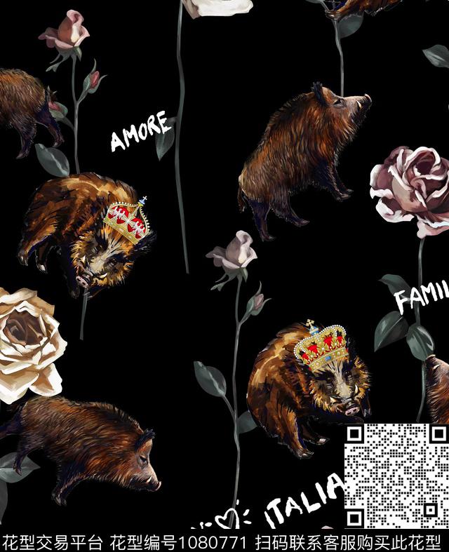 数码华亿平台男装动物数码印花华亿平台下载（图片编号: 1080771） - 瓦栏（Walan）