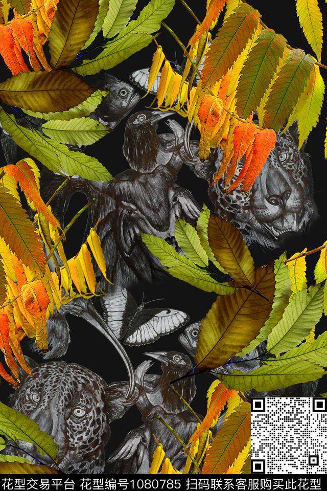 数码华亿平台春夏华亿平台手绘花卉数码印花华亿平台下载（图片编号: 1080785） - 瓦栏（Walan）