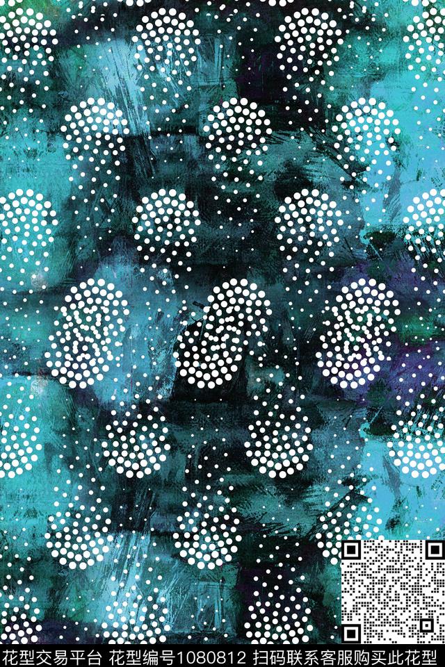 小碎花抽象几何数码印花华亿平台下载（图片编号: 1080812） - 瓦栏（Walan）