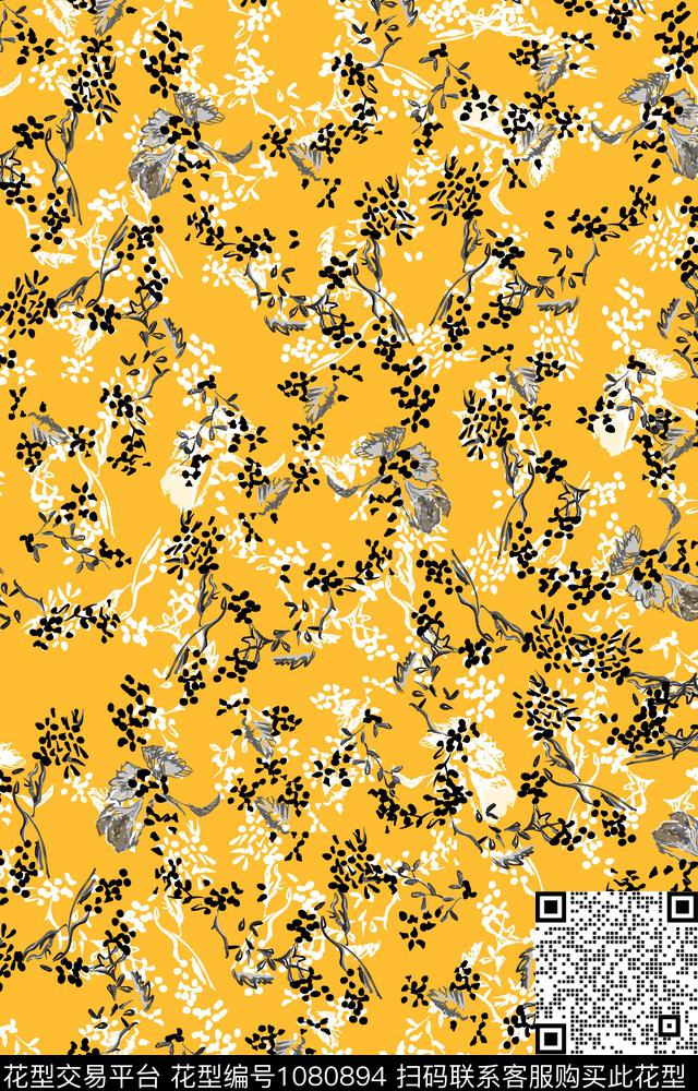 小碎花女装爆款数码印花华亿平台下载（图片编号: 1080894） - 瓦栏（Walan）