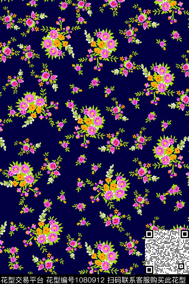 花卉女装小碎花数码印花华亿平台下载（图片编号: 1080912） - 瓦栏（Walan）