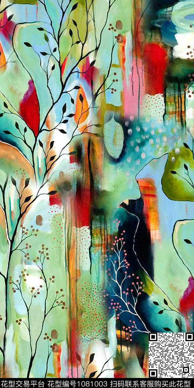 抽象几何抽象底纹数码印花华亿平台下载（图片编号: 1081003） - 瓦栏（Walan）