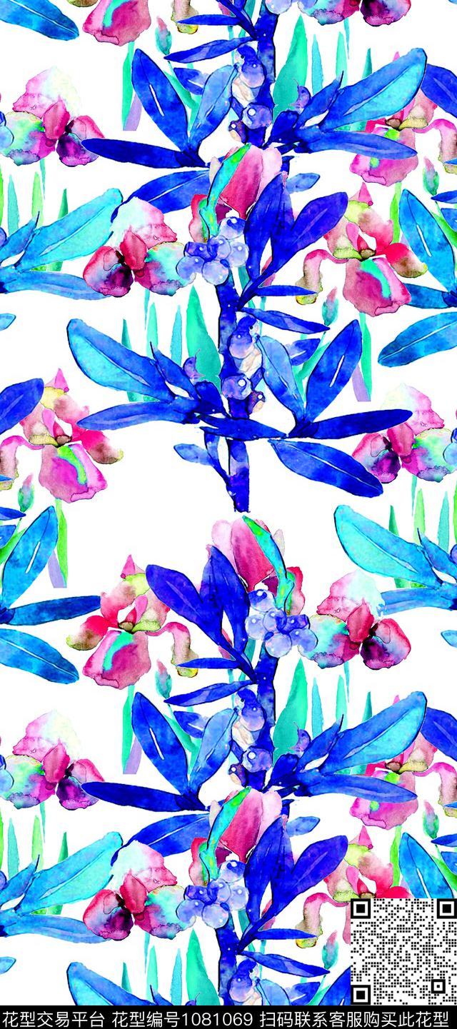 数码华亿平台植物花卉数码印花华亿平台下载（图片编号: 1081069） - 瓦栏（Walan）
