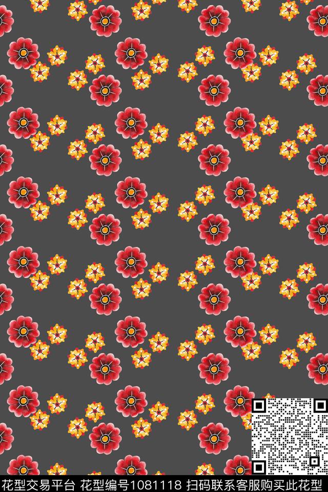 数码华亿平台小碎花花卉数码印花华亿平台下载（图片编号: 1081118） - 瓦栏（Walan）