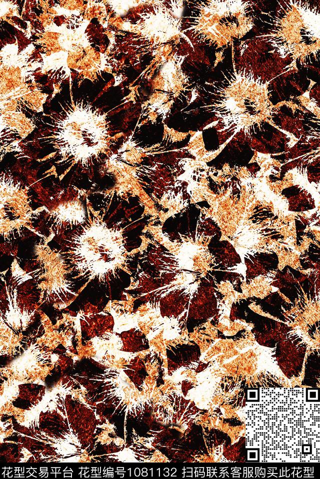 数码华亿平台民族风抽象数码印花华亿平台下载（图片编号: 1081132） - 瓦栏（Walan）