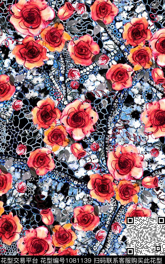 数码华亿平台民族风小碎花数码印花华亿平台下载（图片编号: 1081139） - 瓦栏（Walan）