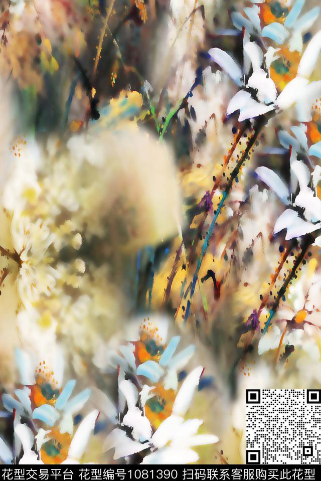 数码华亿平台民族风抽象数码印花华亿平台下载（图片编号: 1081390） - 瓦栏（Walan）