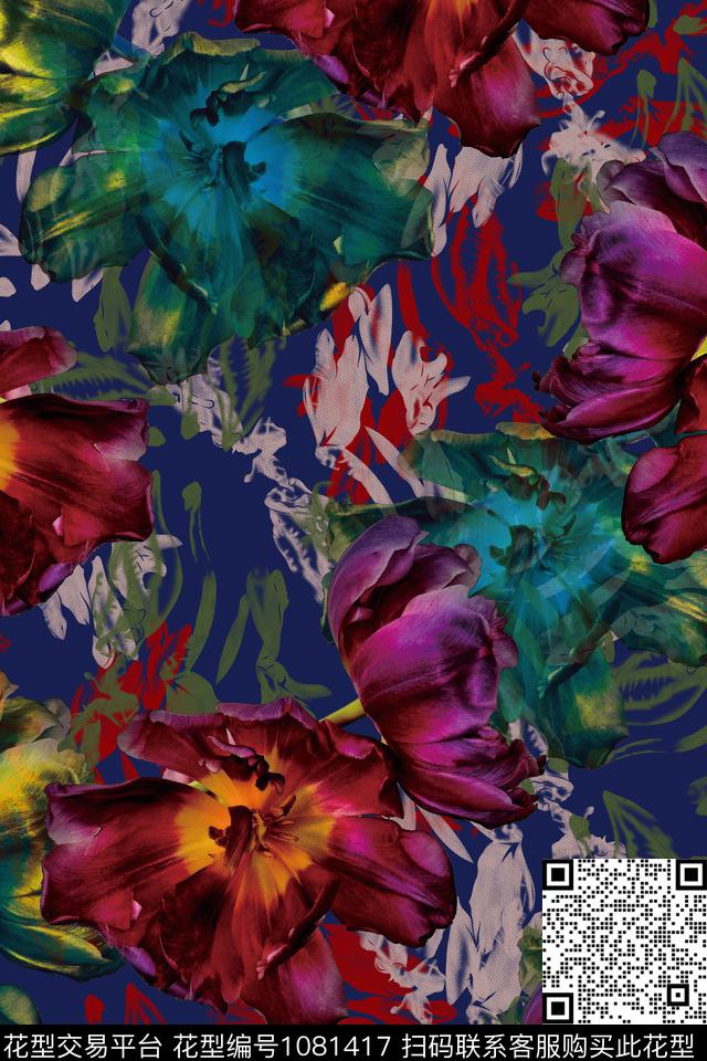 数码华亿平台民族风抽象数码印花华亿平台下载（图片编号: 1081417） - 瓦栏（Walan）