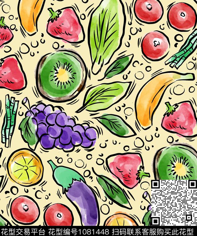 数码华亿平台草莓香蕉数码印花华亿平台下载（图片编号: 1081448） - 瓦栏（Walan）