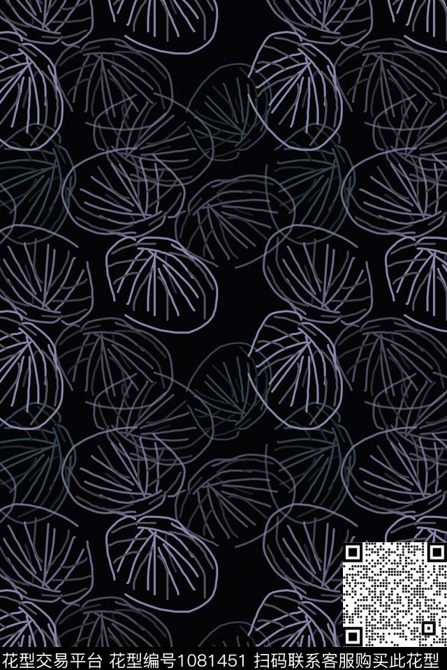 民族花卉线条风格化花卉传统印花华亿平台下载（图片编号: 1081451） - 瓦栏（Walan）