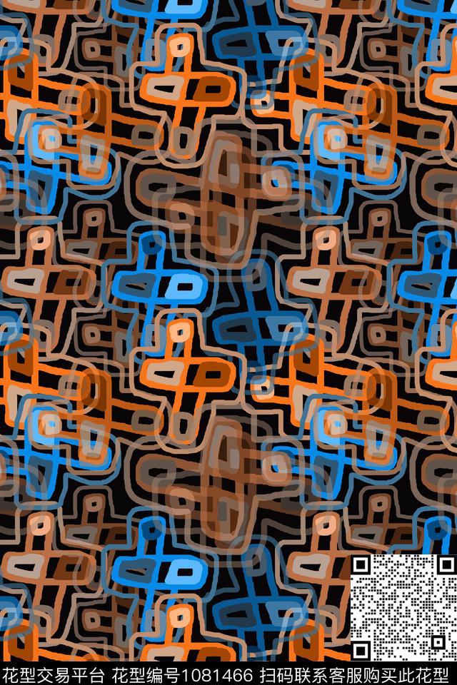 手绘线条笔触签字笔印花线条传统印花华亿平台下载（图片编号: 1081466） - 瓦栏（Walan）