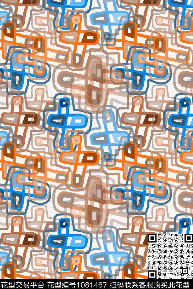 手绘线条笔触签字笔印花线条传统印花华亿平台下载（图片编号: 1081467） - 瓦栏（Walan）