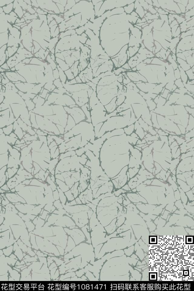 抽象花卉线条签字笔印花传统印花华亿平台下载（图片编号: 1081471） - 瓦栏（Walan）