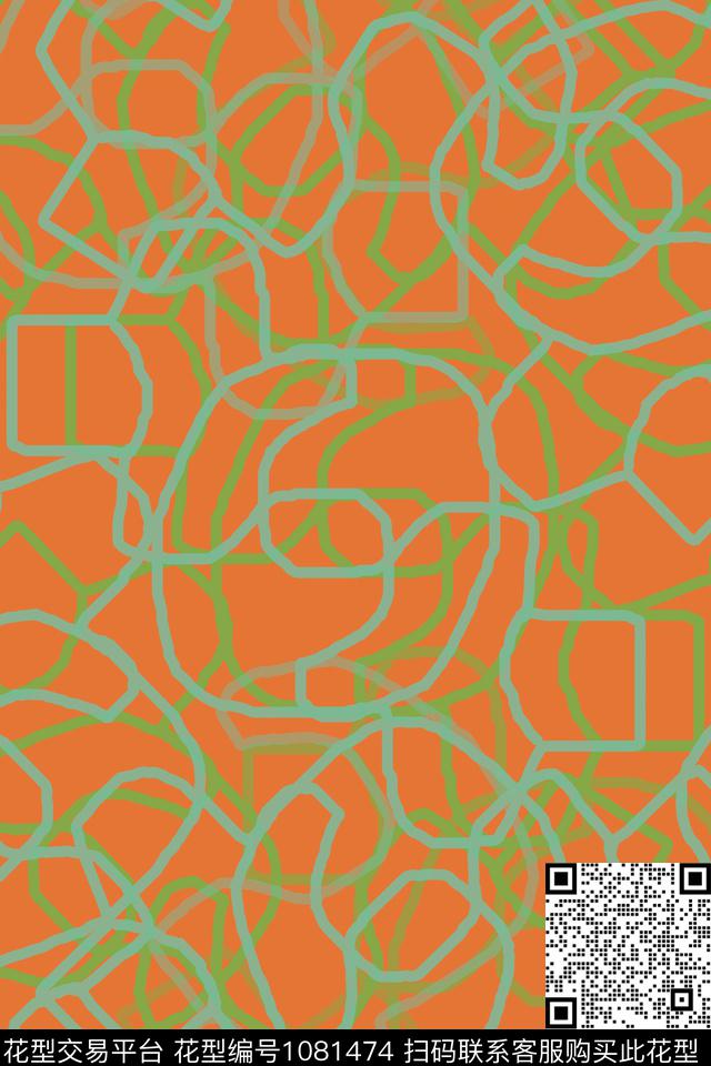 手绘线条笔触签字笔印花线条传统印花华亿平台下载（图片编号: 1081474） - 瓦栏（Walan）