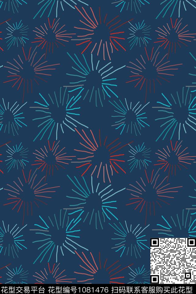 民族风风格化花卉签字笔印花传统印花华亿平台下载（图片编号: 1081476） - 瓦栏（Walan）