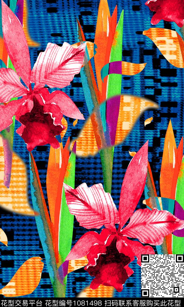 数码华亿平台花卉女装数码印花华亿平台下载（图片编号: 1081498） - 瓦栏（Walan）