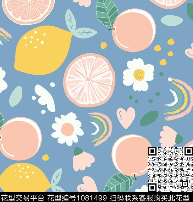 彩虹卡通柠檬传统印花华亿平台下载（图片编号: 1081499） - 瓦栏（Walan）
