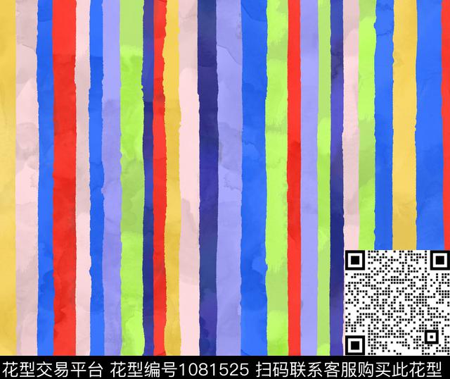 条格线条画条纹数码印花华亿平台下载（图片编号: 1081525） - 瓦栏（Walan）