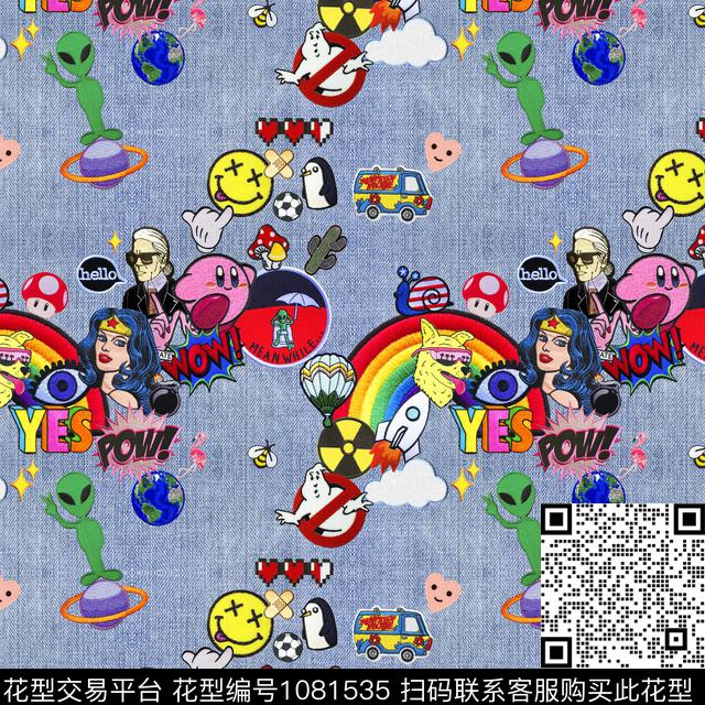 玩具数码华亿平台牛仔数码印花华亿平台下载（图片编号: 1081535） - 瓦栏（Walan）