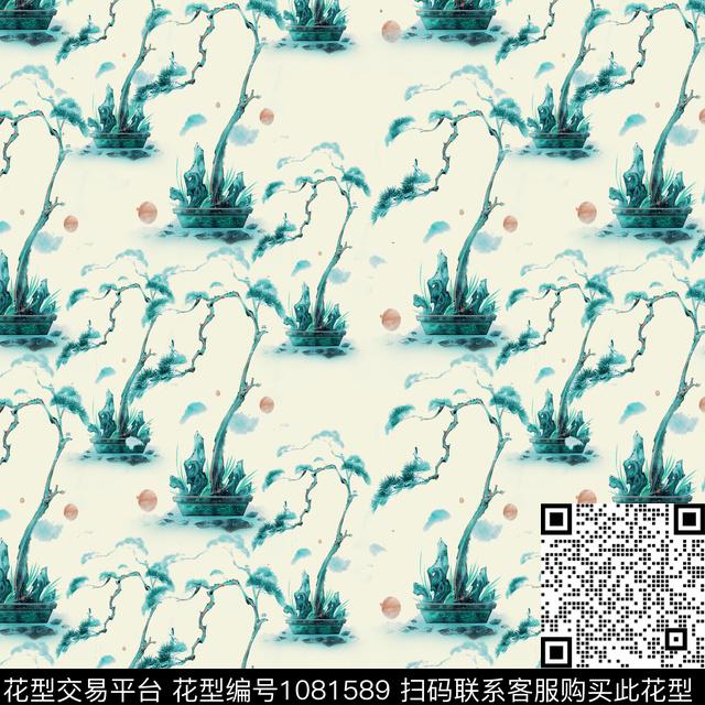 数码华亿平台水彩花卉女装数码印花华亿平台下载（图片编号: 1081589） - 瓦栏（Walan）