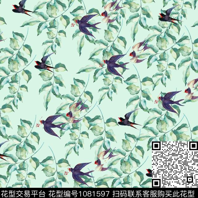 数码华亿平台水彩花卉女装数码印花华亿平台下载（图片编号: 1081597） - 瓦栏（Walan）