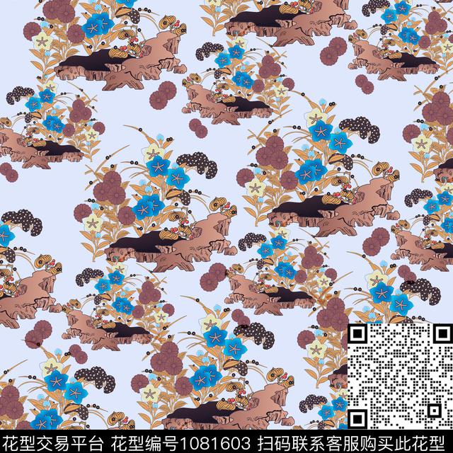 水彩花卉花卉女装数码印花华亿平台下载（图片编号: 1081603） - 瓦栏（Walan）