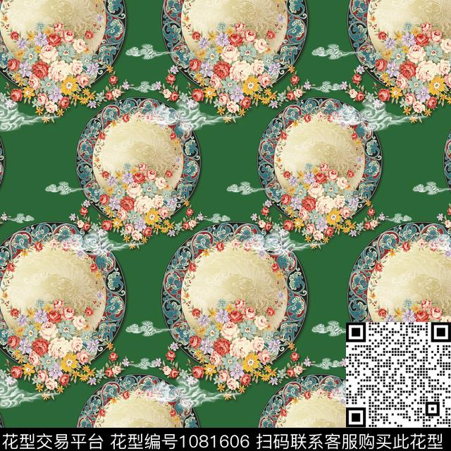 水彩花卉花卉女装数码印花华亿平台下载（图片编号: 1081606） - 瓦栏（Walan）