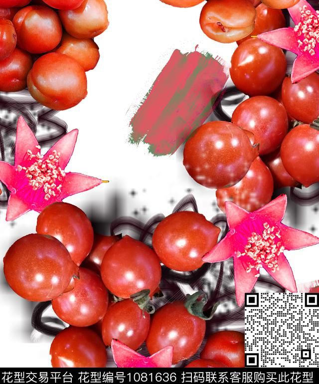 抽象颜色水果数码印花华亿平台下载（图片编号: 1081636） - 瓦栏（Walan）