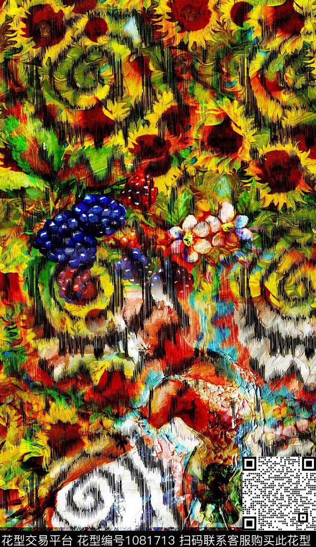 大花肌理定位花数码印花华亿平台下载（图片编号: 1081713） - 瓦栏（Walan）