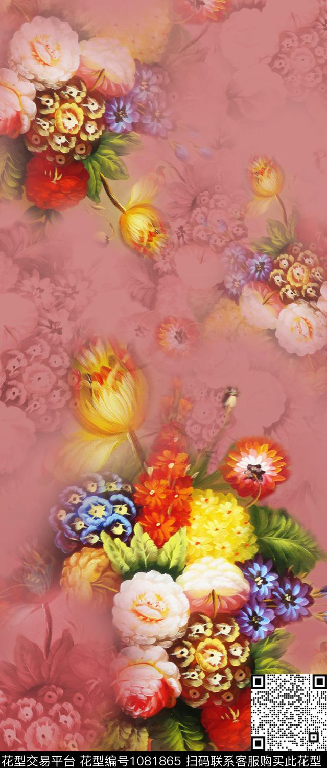 数码华亿平台定位花花卉数码印花华亿平台下载（图片编号: 1081865） - 瓦栏（Walan）