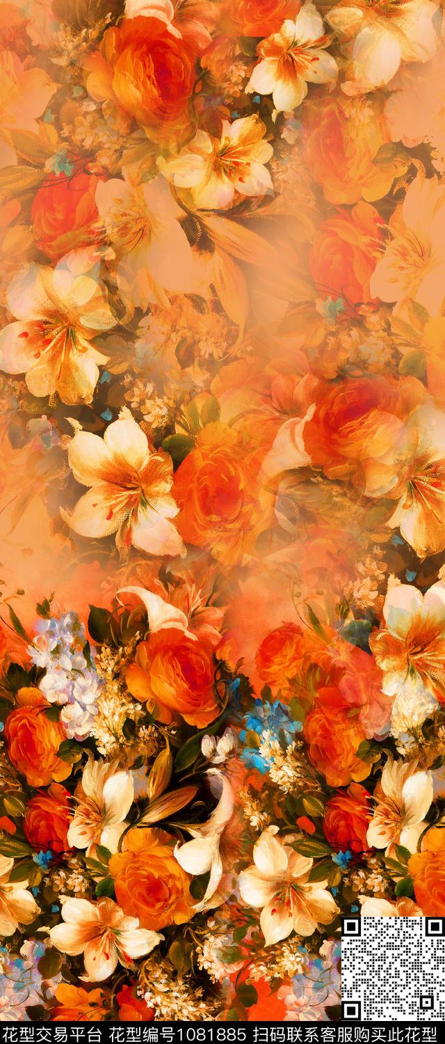 数码华亿平台定位花花卉数码印花华亿平台下载（图片编号: 1081885） - 瓦栏（Walan）