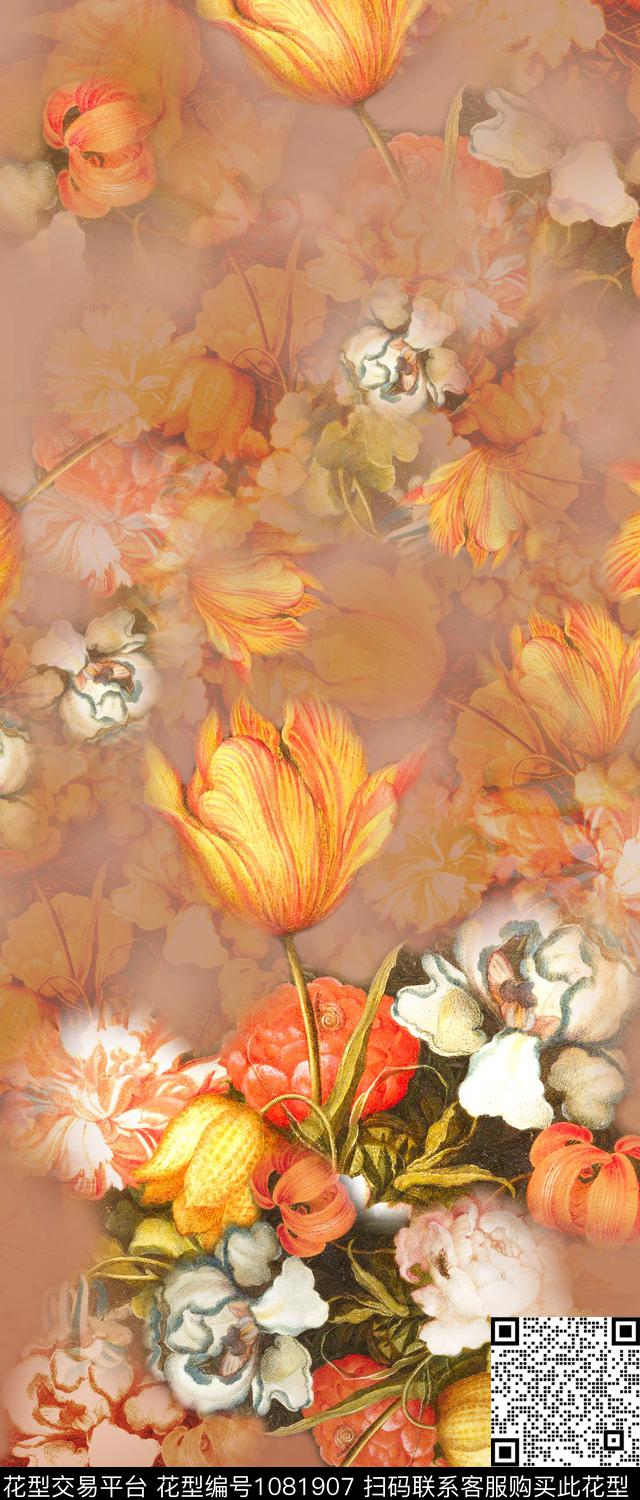 大花数码华亿平台定位花数码印花华亿平台下载（图片编号: 1081907） - 瓦栏（Walan）