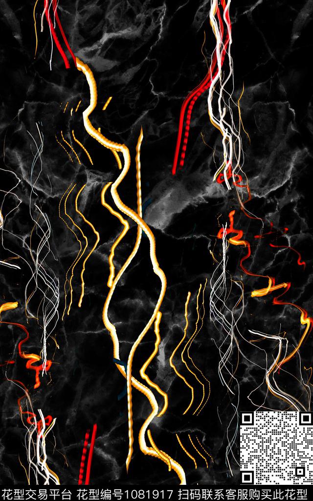 肌理抽象男装数码印花华亿平台下载（图片编号: 1081917） - 瓦栏（Walan）