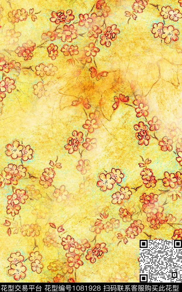数码华亿平台小碎花花卉数码印花华亿平台下载（图片编号: 1081928） - 瓦栏（Walan）