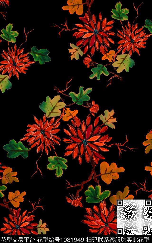 数码华亿平台小碎花花卉数码印花华亿平台下载（图片编号: 1081949） - 瓦栏（Walan）