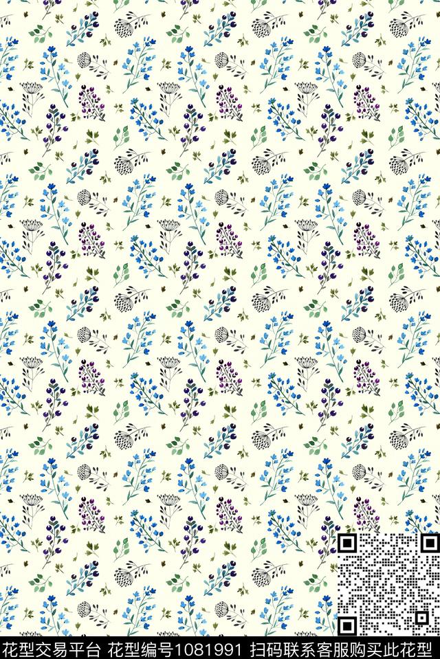 数码华亿平台小碎花花卉数码印花华亿平台下载（图片编号: 1081991） - 瓦栏（Walan）