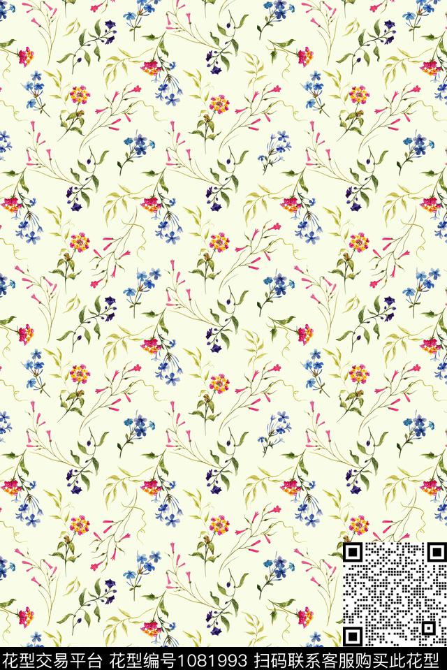 数码华亿平台小碎花花卉数码印花华亿平台下载（图片编号: 1081993） - 瓦栏（Walan）