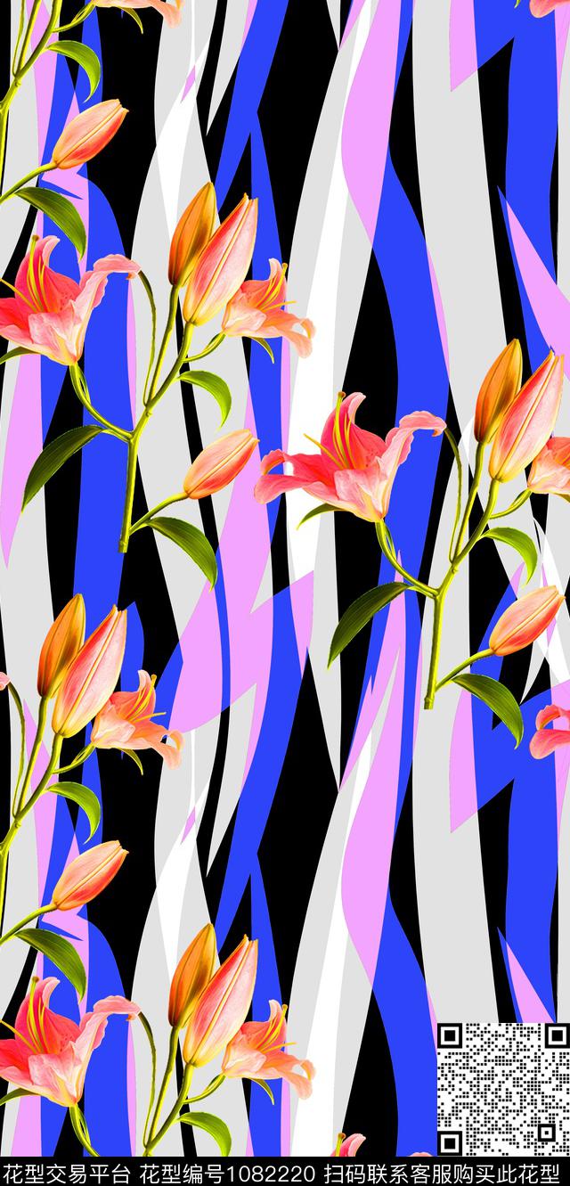 数码华亿平台花卉女装数码印花华亿平台下载（图片编号: 1082220） - 瓦栏（Walan）