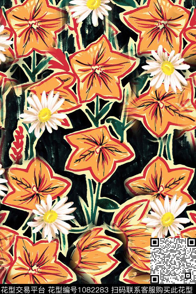 数码华亿平台春夏华亿平台花卉数码印花华亿平台下载（图片编号: 1082283） - 瓦栏（Walan）