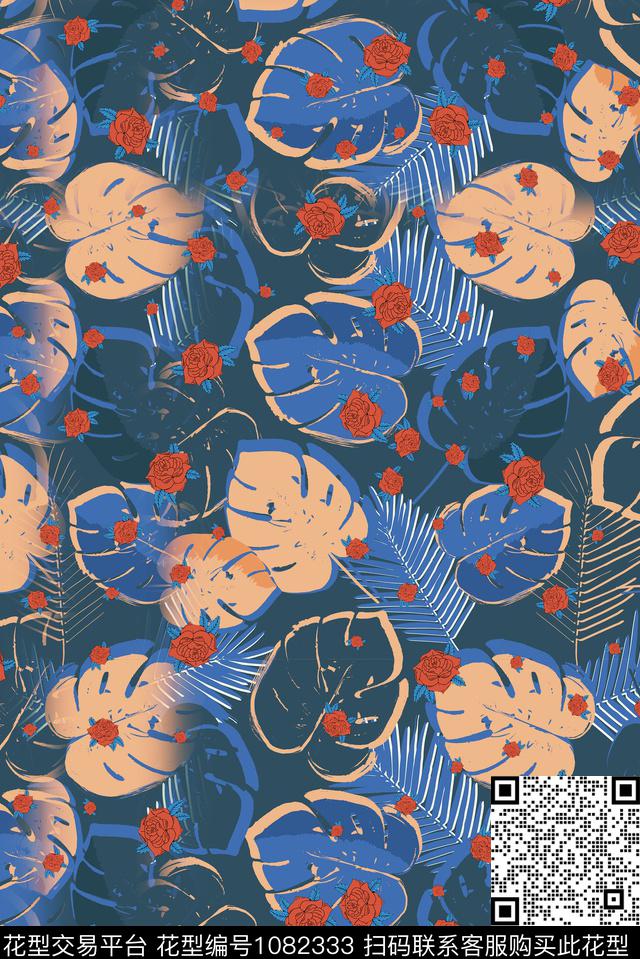 数码华亿平台春夏华亿平台花卉数码印花华亿平台下载（图片编号: 1082333） - 瓦栏（Walan）